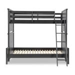Complete Twin Over Full Bunk Bed Black Finish Youth Beds Black 17