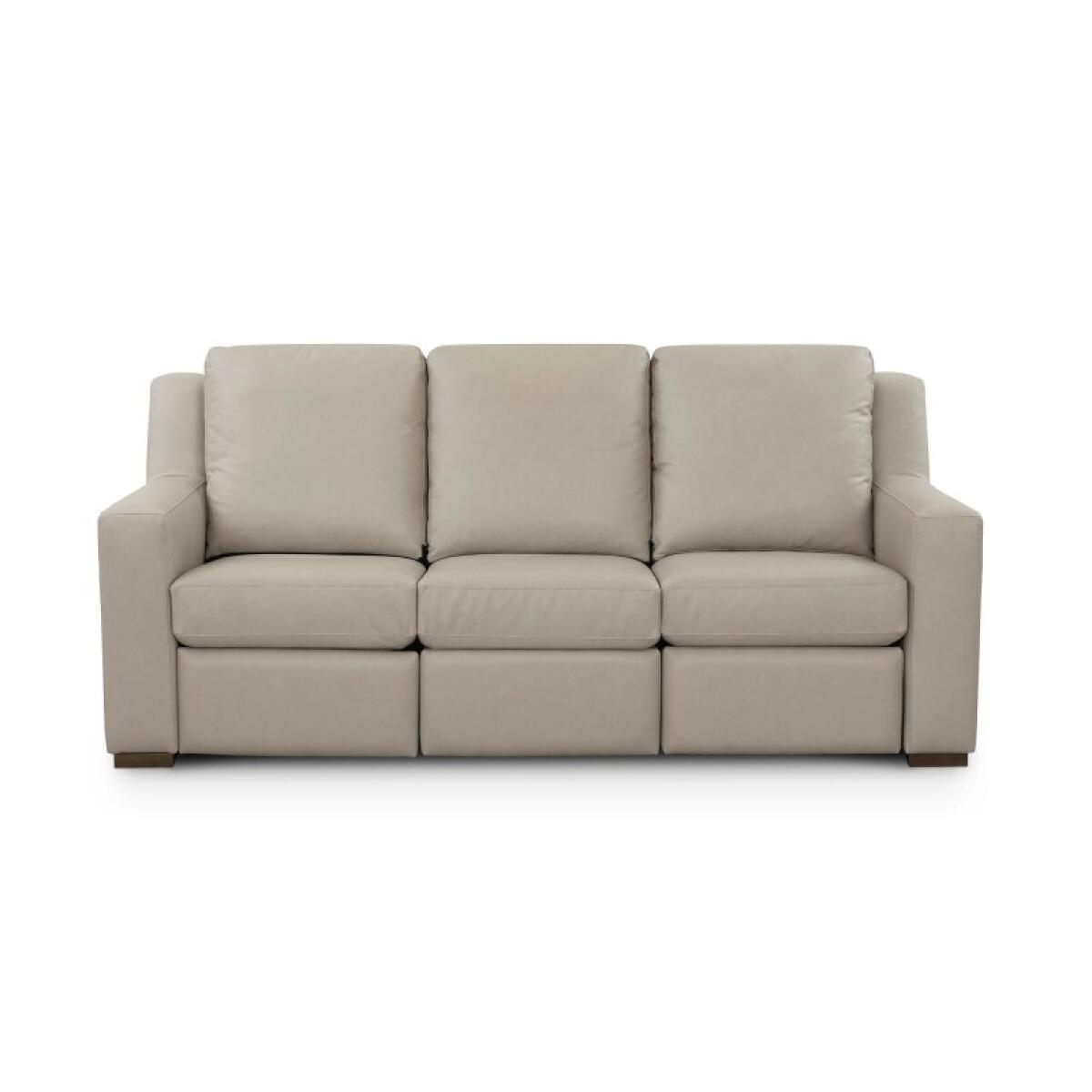 82c850d326405fea5b06c180d6af88fb Somers Leather Track Arm Reclining Sofa - Image 1