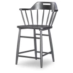 Counter Height Spindle Back Arm Chair With Handle Cut Out Kettle Black CLH4011-945