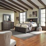 King Bookcase Bed, Dresser & Mirror