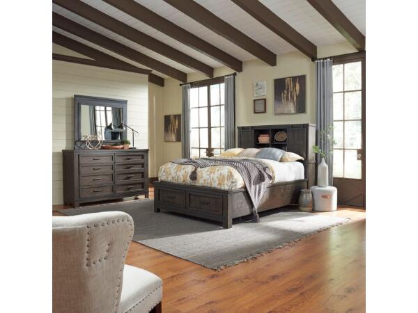 Thornwood Hills King Bookcase Bed, Dresser & Mirror Bedroom Sets Bedroom Sets