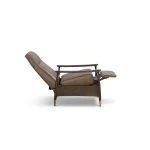 Maris Leather Manual Recliner with Wood Frame - Image 9