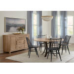 Dovetail Dining 48″ ROUND TABLE AND BASE Dining Tables Bleached White 8