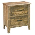 Amish Essentials Amish Rough Sawn 2 Drawer Nightstand