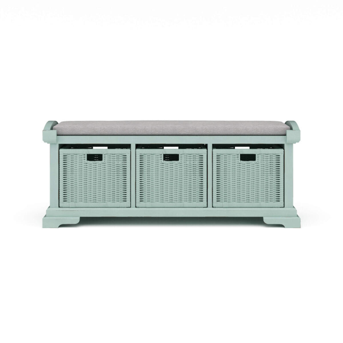 83b522e5b29bf3e66ddf03f7625732ce Homestead Bench W/ Rattan Baskets - Image 1