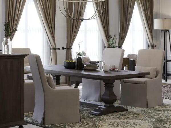 Sierra Modern Slipcovered Dining Chair W/o Castors Chairs & Benches Arctic 19