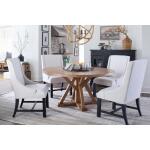 Complete Round Pedestal Table Dining Sets Brown 9
