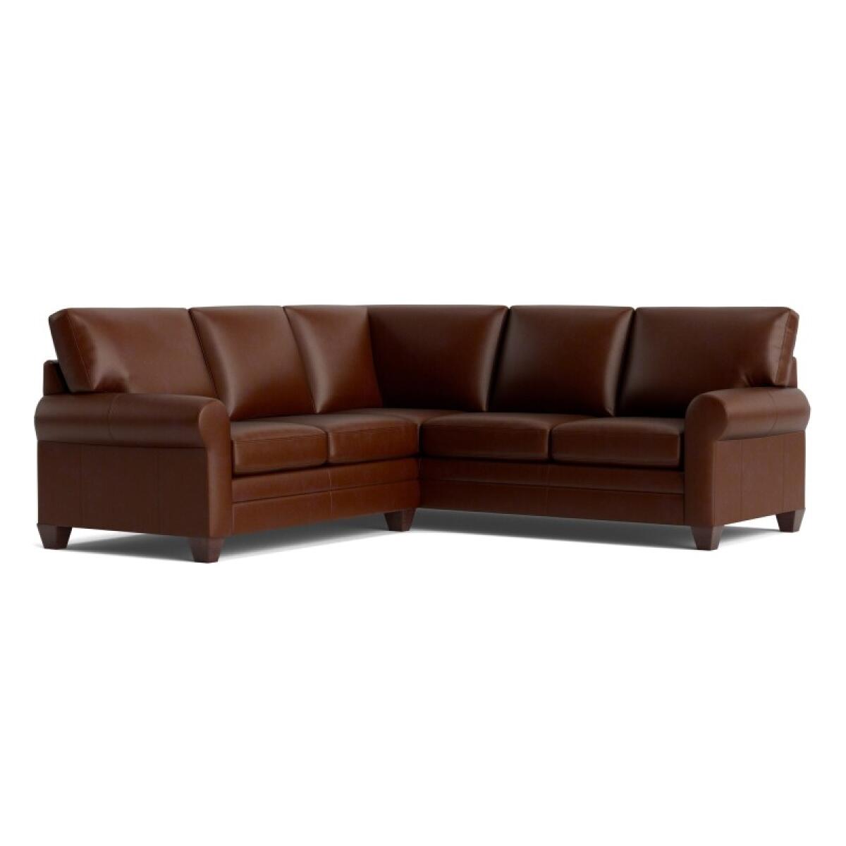 Carolina Leather L-Shaped Roll Arm Sectional Sectionals Bassett Furniture 2 Carolina Leather L-Shaped Roll Arm Sectional Sectionals Bassett Furniture 2
