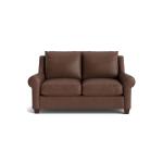 Ellery Leather Roll Arm Loveseat