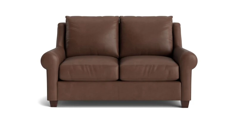 843f726b0d92f11f0bf46eb46d9cd6a9 Ellery Leather Roll Arm Loveseat - Image 1