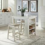Brook Creek 3 Piece Counter Set - White