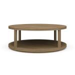 Cohan Round Coffee Table W/ Wood Shelf - Image 3