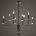 Ebony Elegance, 8 Lt Chandelier Lighting Black 14