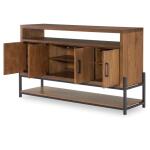 Sliding Door Buffet Dining Storage Brown 11