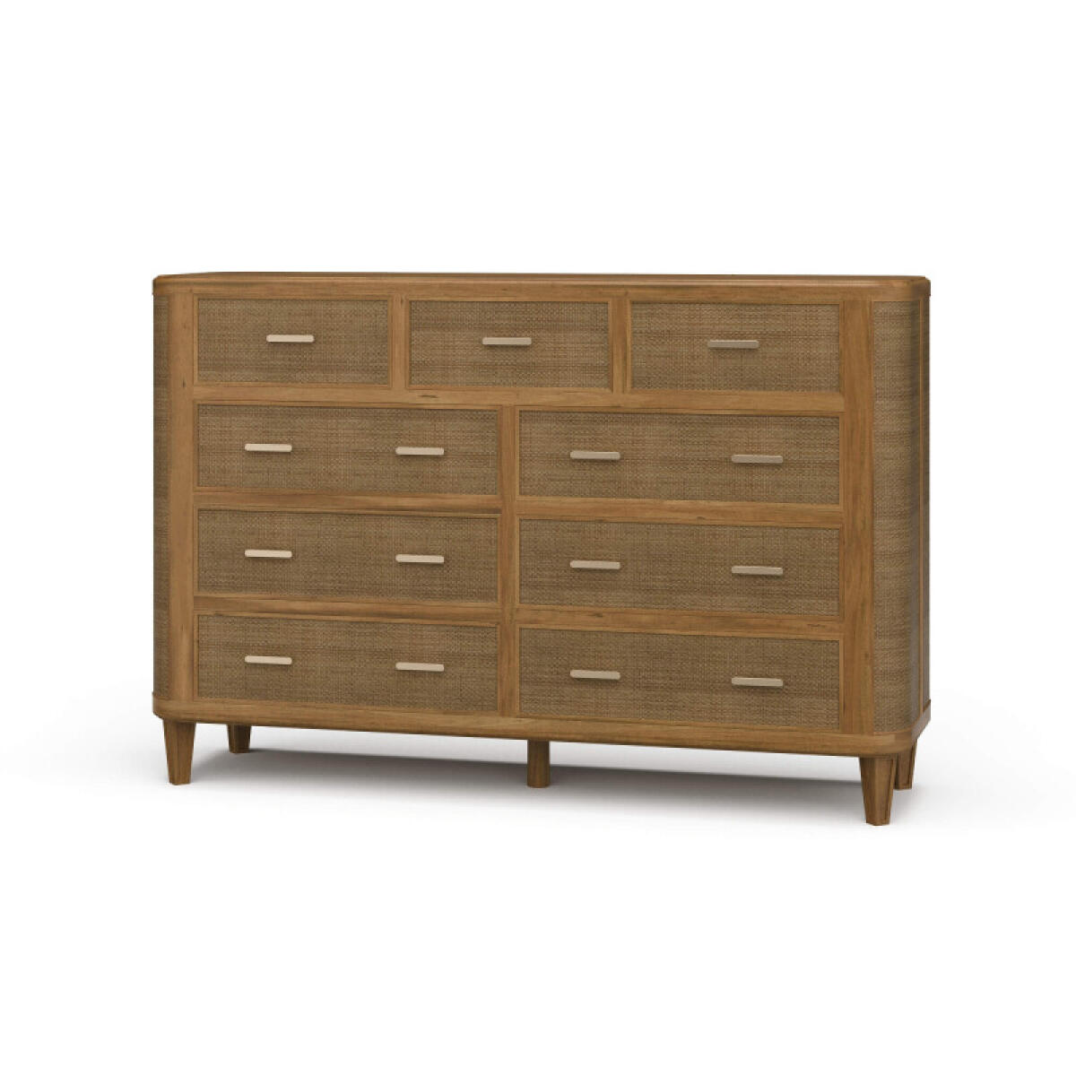 8544efe7e9b5838e9fe521040a40c1ee Lexington 9 Drawer Dresser W/ Rattan - Image 1