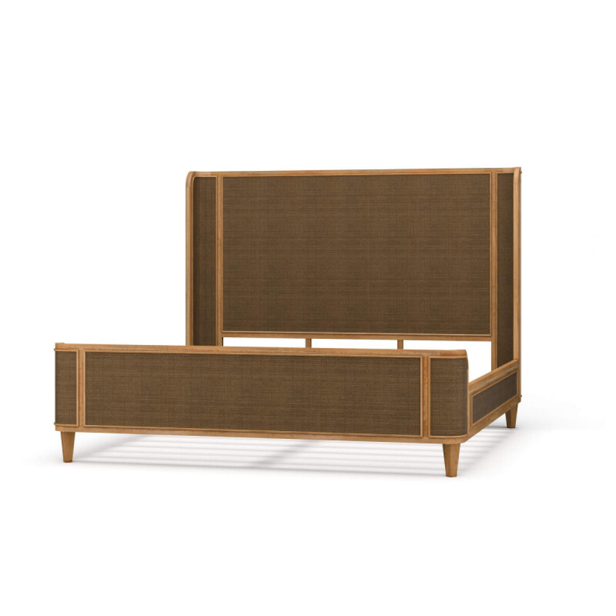 857653df3edb6e79726800f607695204 Lexington Bed W/ Rattan - Image 1