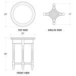 Montego Side Table Chairside Tables Blue 14