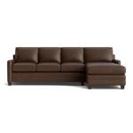 Carolina Leather Track Arm Chaise Sectional Sectionals Bassett Furniture 10