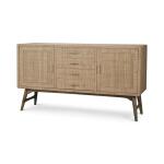 Pierre Mid Century Buffet/media W/ Raffia - Image 4