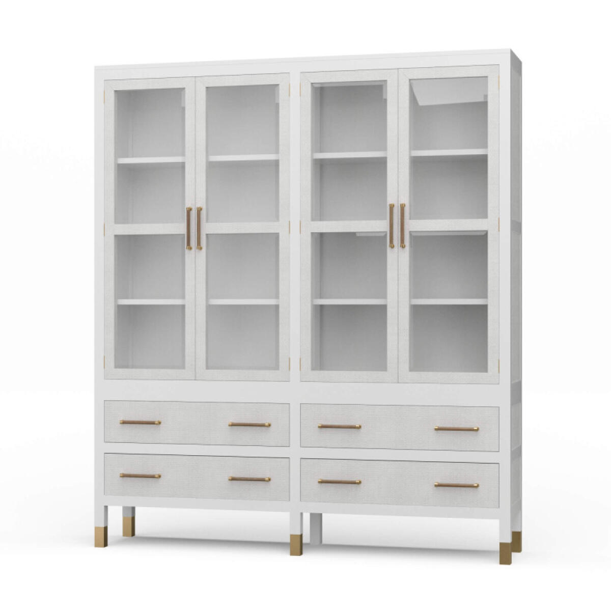 85e0967f82d2434640db834ffc181ce9 Kagu 4 Door Tall Cabinet W/ Premium Rattan - Image 1