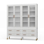 Kagu 4 Door Tall Cabinet W/ Premium Rattan