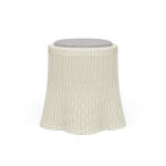 Newport Rattan Round Small Ottoman W/ Cushion