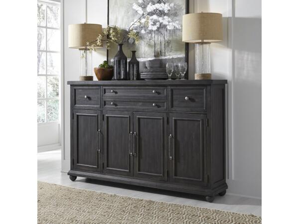 Harvest Home Hall Buffet Dining Storage Brown