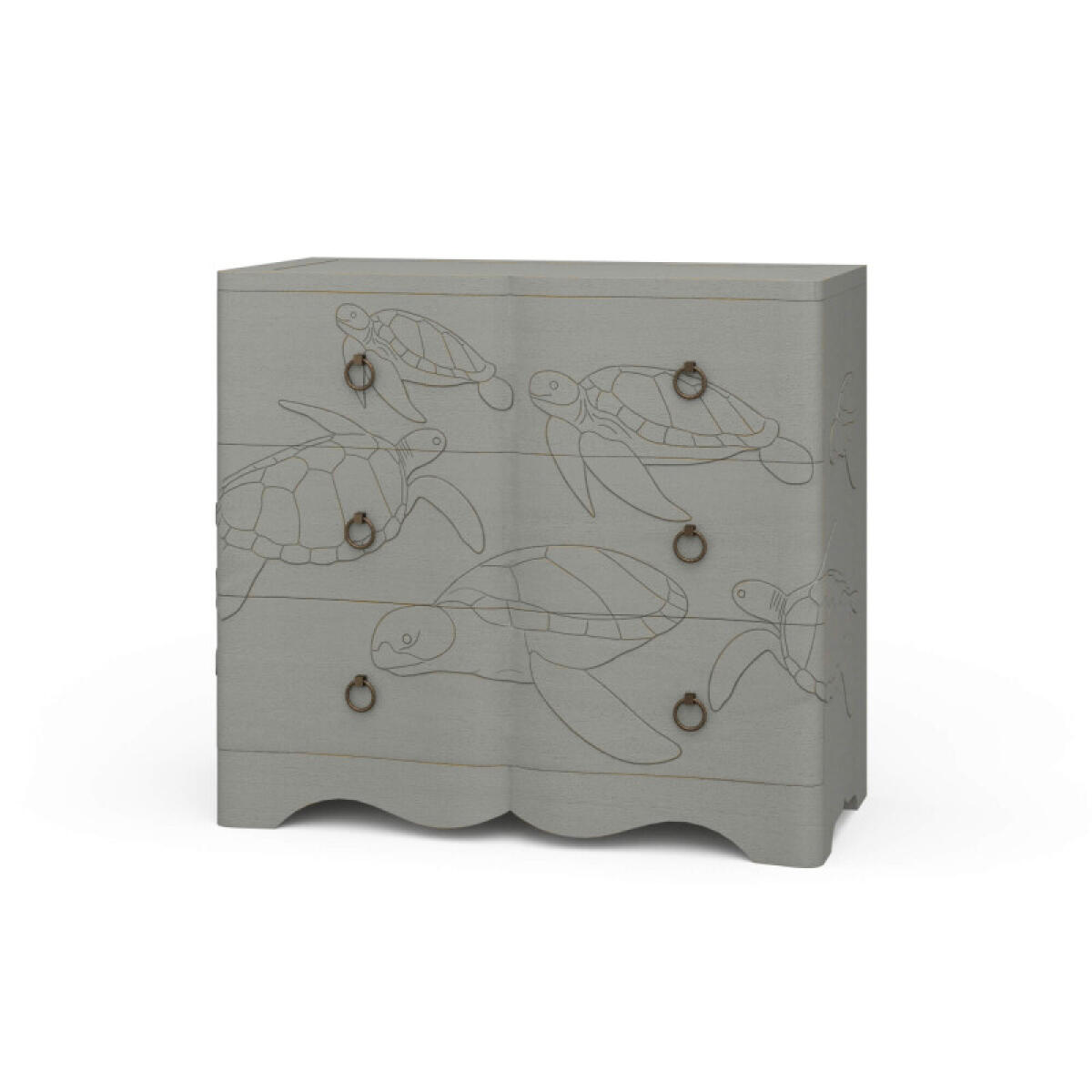 8662db8642ccfa696b45bb7267dfd6fe Chelonian Turtle 3 Drawer Chest - Image 1