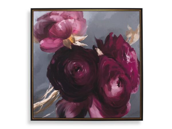 Plum Ranculus Framed Canvas Art Art