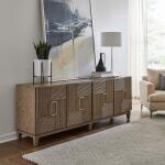 Serenity 82 Inch Accent TV Console Entertainment Stands Brown 18