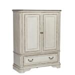 Magnolia Manor Door Chest Chests Antique White & Weathered Bark 14