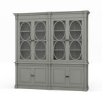 Fiona 2 Piece Display Cabinet W/ Glass Shelves