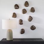 Pebbles Wood Wall Decor, Walnut, S/9 Wall Decor Brown 13