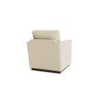 Myles Leather Thin Track Arm Swivel Chair - Image 5