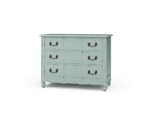 Provence 3 Drawer Dresser Large Dressers Blue