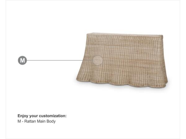 Newport Rattan Console Console Tables Azure Shiny