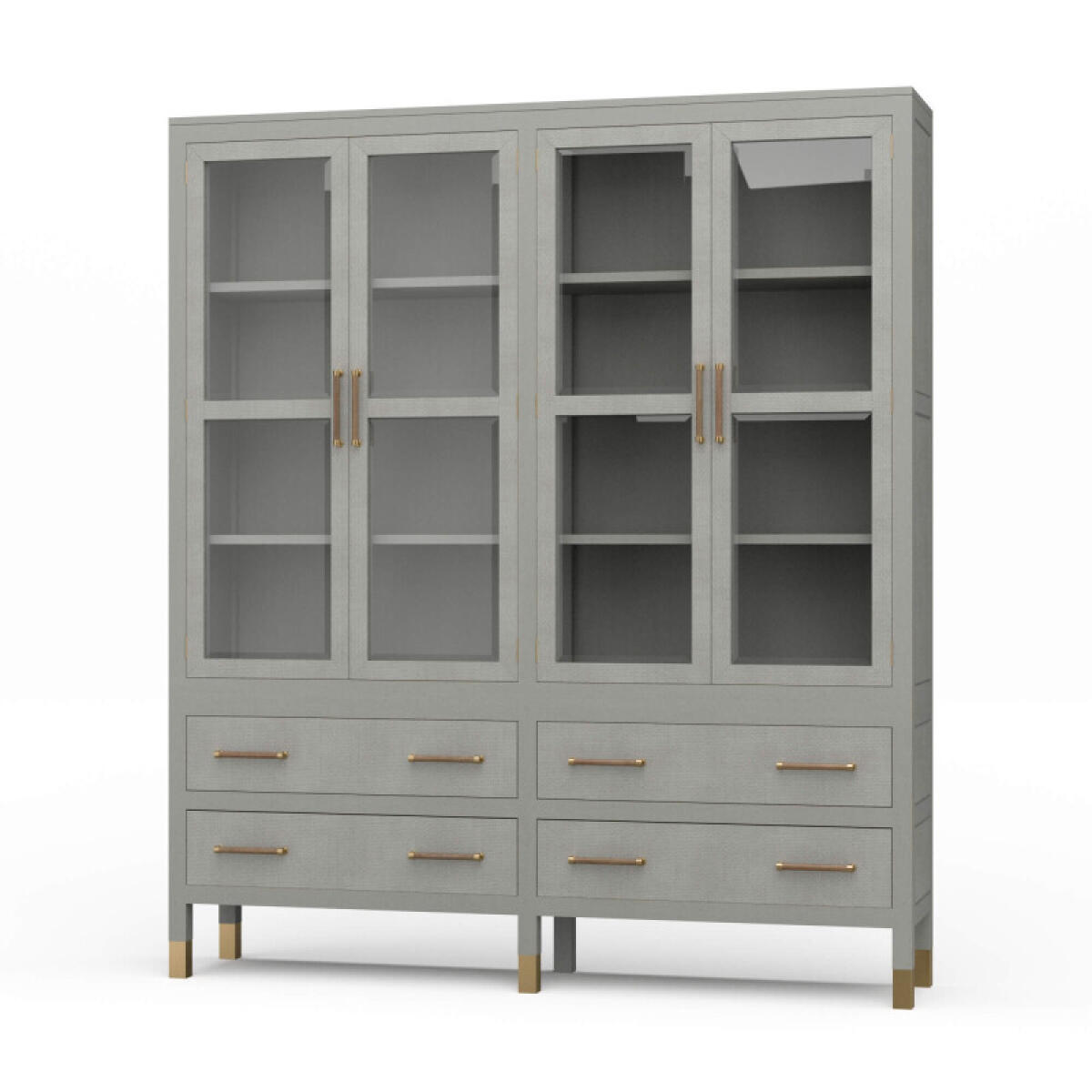 873834161b1d23888c7e8540d0a668c3 Kagu 4 Door Tall Cabinet W/ Premium Rattan - Image 1