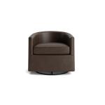 Maxwell Leather Barrel Back Swivel Glider