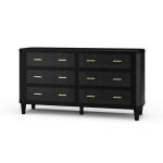 Lexington 6 Drawer Dresser W/ Rattan