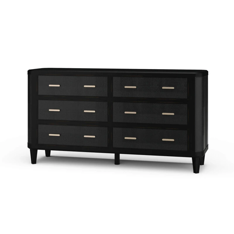 8765b5d54fa028dac060d43b41b28081 Lexington 6 Drawer Dresser W/ Rattan - Image 1