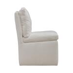 Accent Dining Chair w/ Casters - Ivory - Image 6