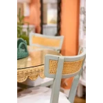 Scalloped Round Bistro Table W/ Tempered Glass Dining Tables Bramble 23