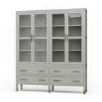 Kagu 4 Door Tall Cabinet W/ Premium Rattan