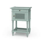 Montego Square End Table W/ Drawer & Rattan Door