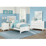 Bonanza TWIN UPHOLSTERED BED 3/3 – LINEN Beds BB29 White 8