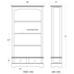 Manchester 2 Drawer Bookcase - Image 3
