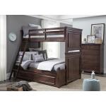 Complete Bunk Twin Full Ext Cherry - Image 4