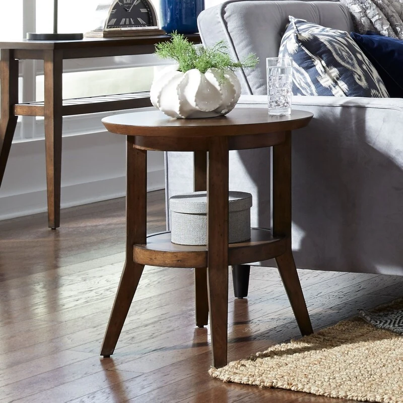 8854adba3c0de3ad6b8b7e4f9594b98f Ventura Blvd Round End Table - Image 1