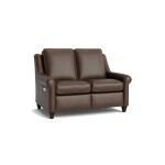 Magnificent Motion Leather Roll Arm Reclining Loveseat Sofas Bassett Furniture 10