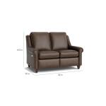 Magnificent Motion Leather Panel Arm Reclining Loveseat Sofas Bassett Furniture 12